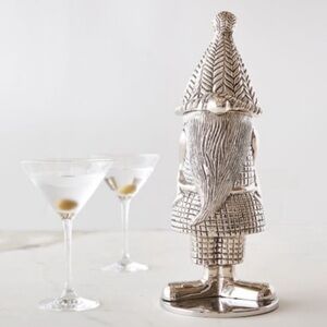 🆕RARE🆕 Pottery Barn Gnome
Shaped Metal Cocktail Shaker
14 OZ 5.75" dia, 14" h